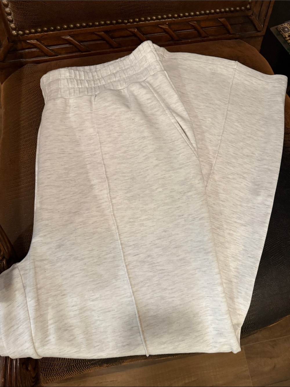 Varley Wide Leg pants  in Ivory Marl